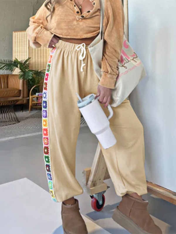 Pants- Women Festival Colorful Boho Wide-Leg Pants- - IndioGear.com