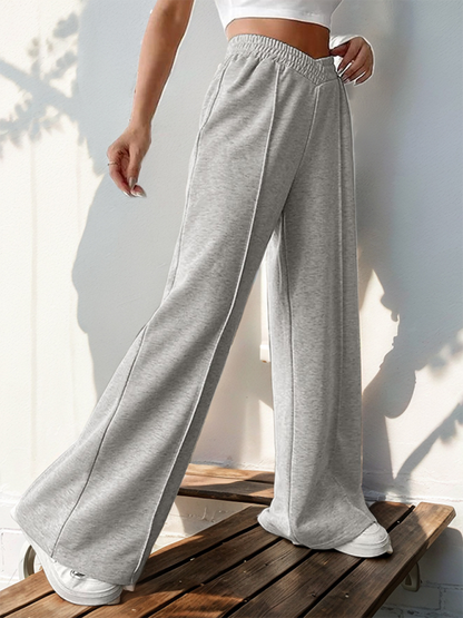 Pants- Women Wide-Leg Polyester Pants for All Seasons- - IndioGear.com