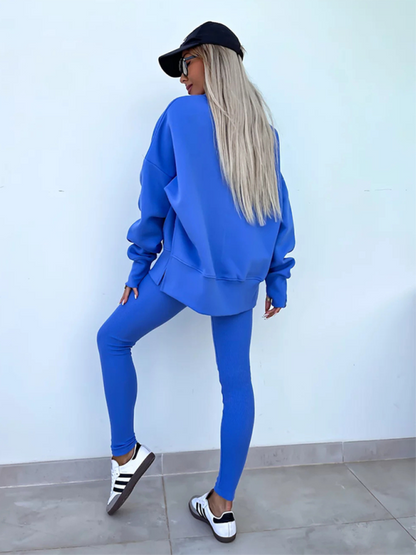 Pants set- Sporty Casual Set Leggings & Oversized Sweatshirt- - IndioGear.com