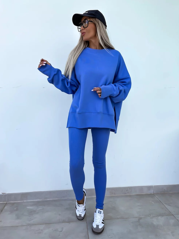 Pants set- Sporty Casual Set Leggings & Oversized Sweatshirt- - IndioGear.com