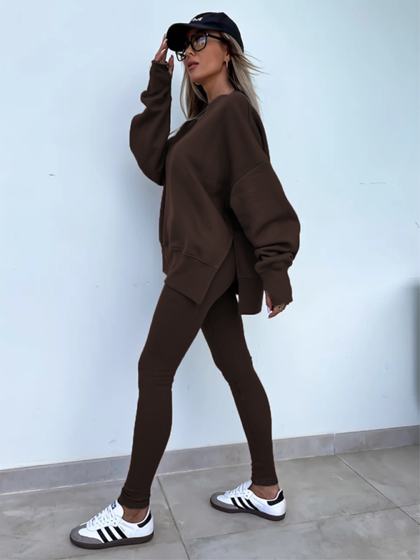 Pants set- Sporty Casual Set Leggings & Oversized Sweatshirt- - IndioGear.com