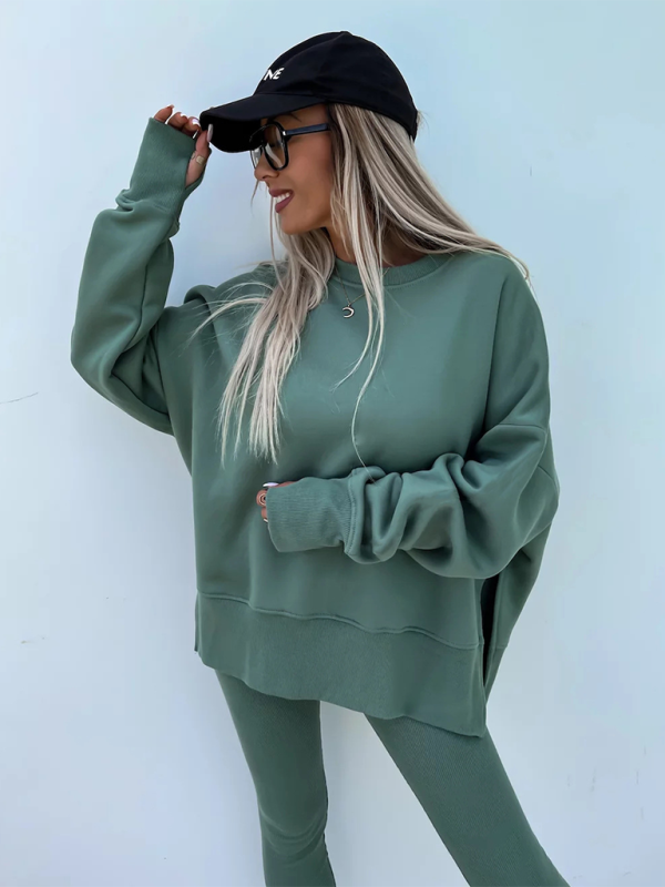 Pants set- Sporty Casual Set Leggings & Oversized Sweatshirt- - IndioGear.com