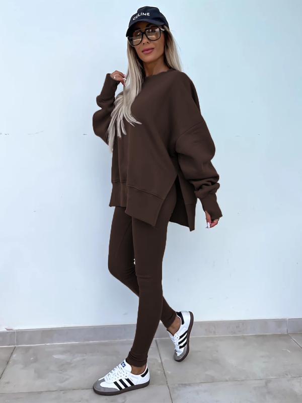 Pants set- Sporty Casual Set Leggings & Oversized Sweatshirt- - IndioGear.com