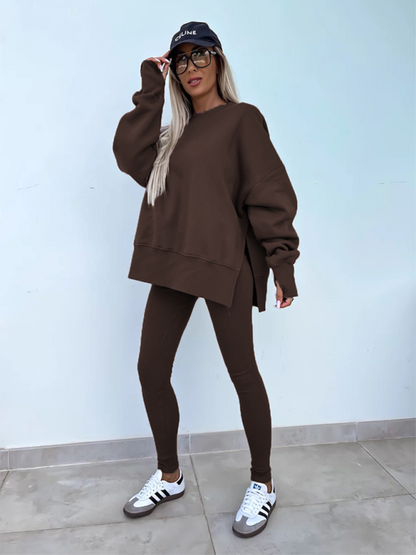 Pants set- Sporty Casual Set Leggings & Oversized Sweatshirt- - IndioGear.com