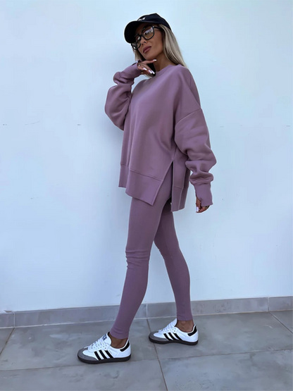 Pants set- Sporty Casual Set Leggings & Oversized Sweatshirt- - IndioGear.com