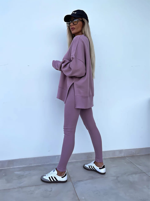 Pants set- Sporty Casual Set Leggings & Oversized Sweatshirt- - IndioGear.com