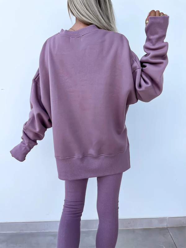 Pants set- Sporty Casual Set Leggings & Oversized Sweatshirt- - IndioGear.com