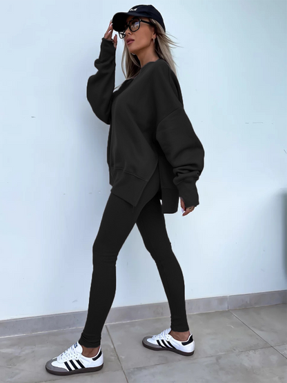 Pants set- Sporty Casual Set Leggings & Oversized Sweatshirt- - IndioGear.com