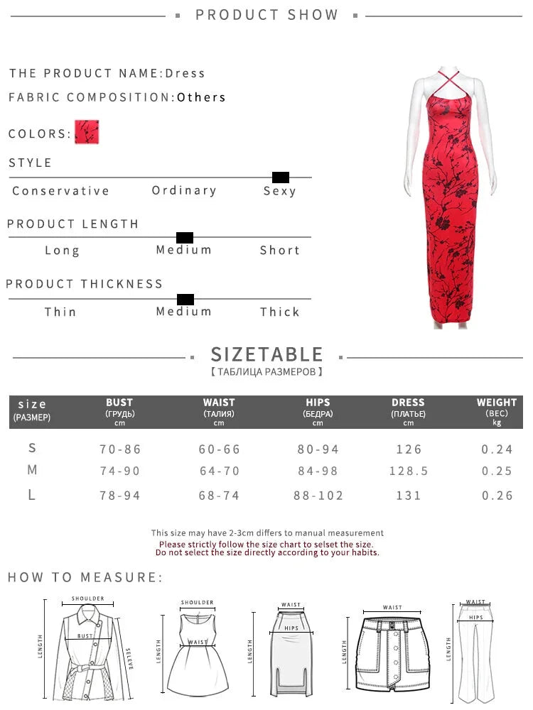 Party Dresses- Women Red Floral Body-Hugging Dress for Elegant Evenings- - Chuzko Women Clothing