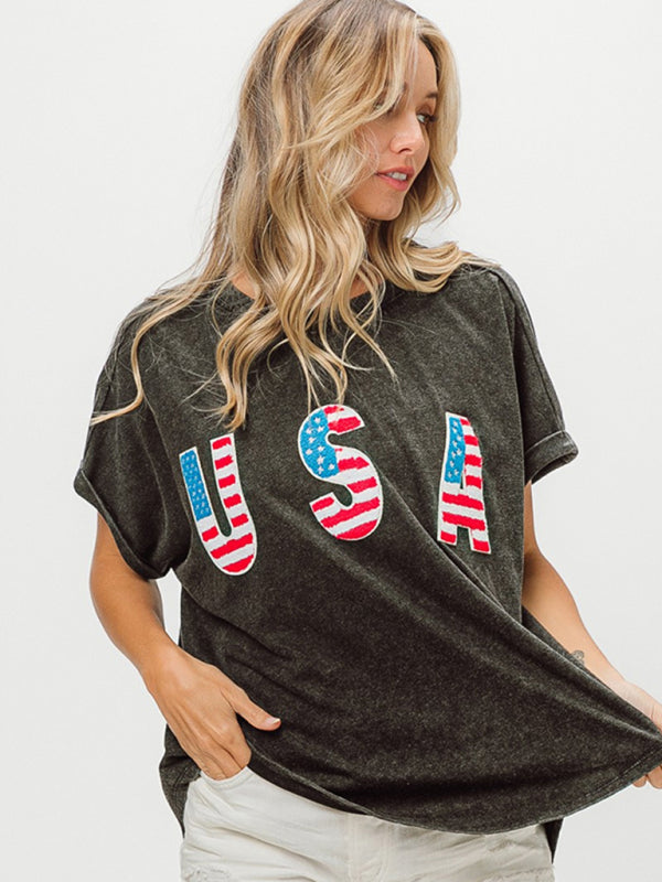 Patriotic Tee- American USA Oversized T-Shirt for Festive Occasions- - IndioGear.com