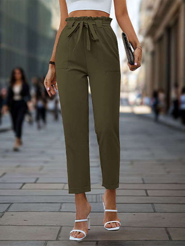 Pencil Pants- Women Pencil Pants for Every Occasion- Olive green- IndioGear.com