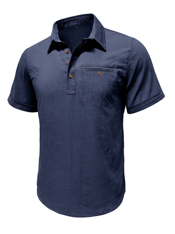 Polo Shirt- Men's Cotton Polo Shirt Ideal for Outdoor Events- - IndioGear.com