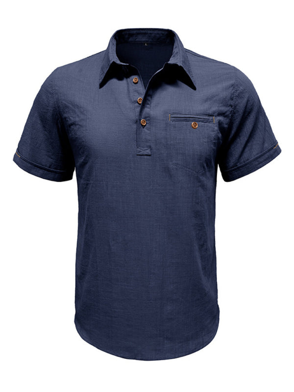 Polo Shirt- Men's Cotton Polo Shirt Ideal for Outdoor Events- - IndioGear.com