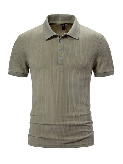 Men's Textured Polo Shirt for Daily Wear