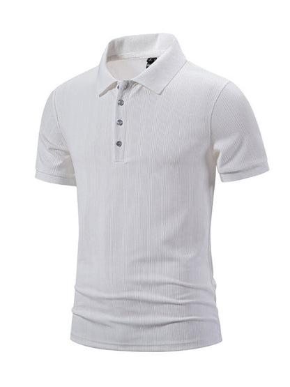 Men's Textured Polo Shirt for Daily Wear