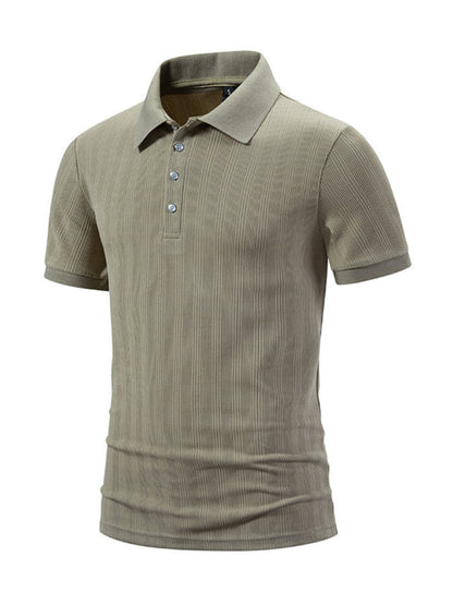 Men's Textured Polo Shirt for Daily Wear