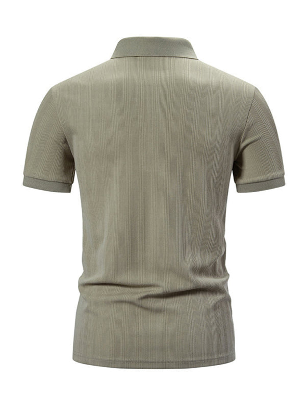 Men's Textured Polo Shirt for Daily Wear