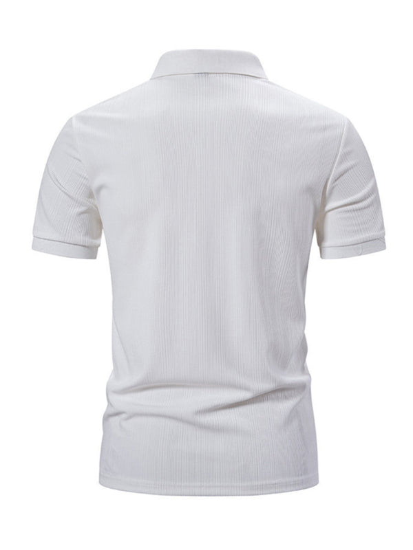 Men's Textured Polo Shirt for Daily Wear