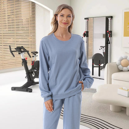 Pregnancy & Nursing Loungewear- Mom's Cozy Comfort Lounge Set- - IndioGear Women Clothing