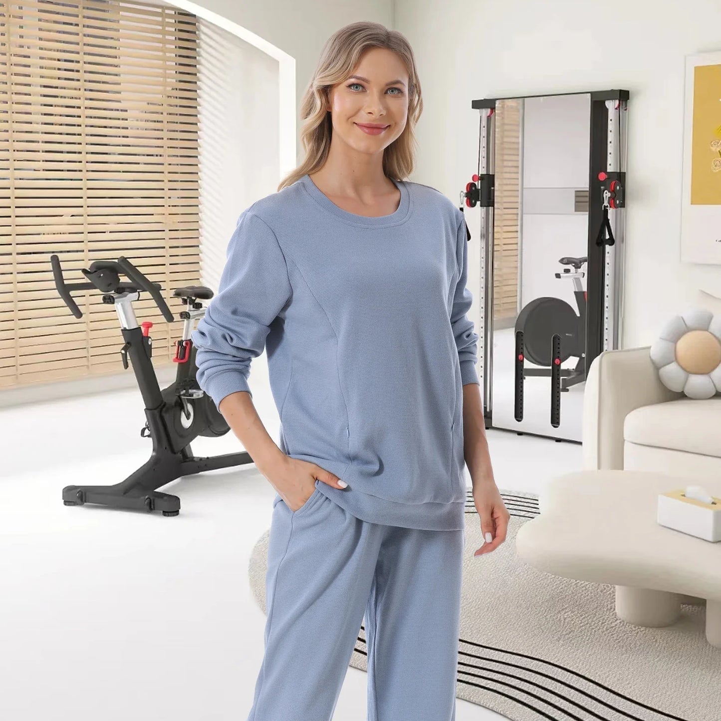 Pregnancy & Nursing Loungewear- Mom's Cozy Comfort Lounge Set- - IndioGear Women Clothing