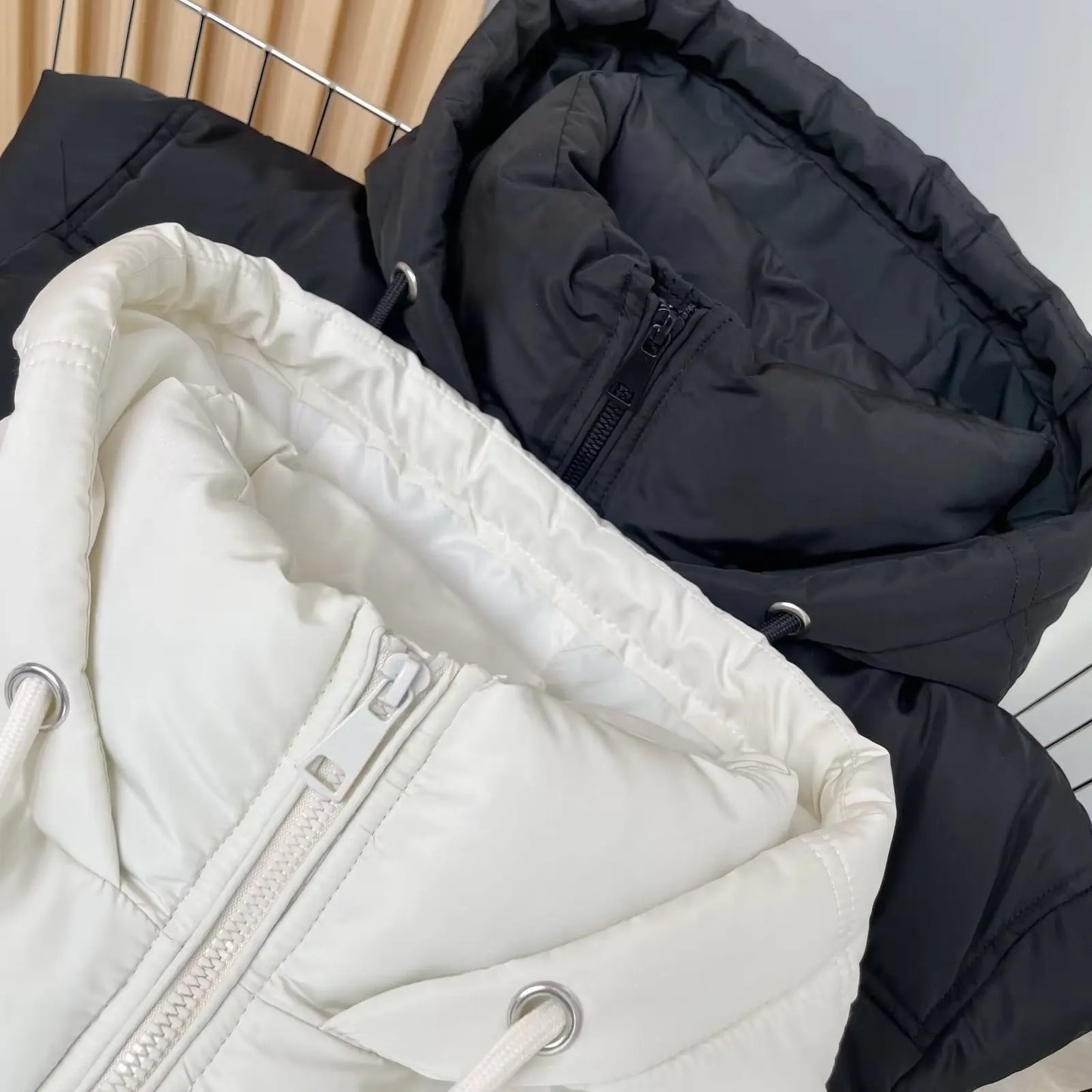 Puffer Jackets- Elegant Hooded Puffer Jacket for Her- - IndioGear.com