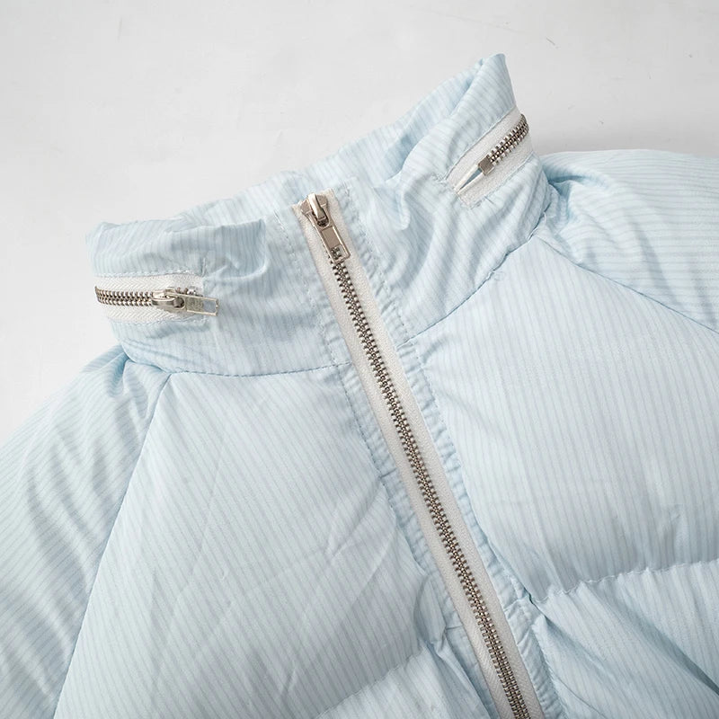 Puffer Jackets- Sky Hug Asymmetrical Jacket- - IndioGear.com