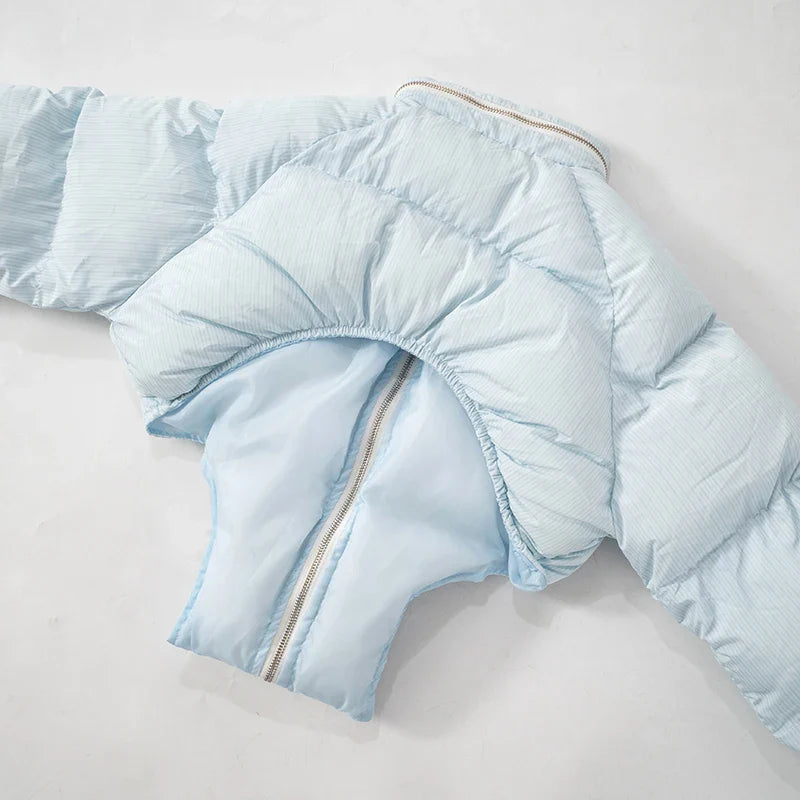 Puffer Jackets- Sky Hug Asymmetrical Jacket- - IndioGear.com