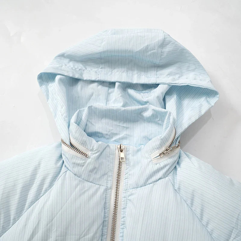 Puffer Jackets- Sky Hug Asymmetrical Jacket- - IndioGear.com