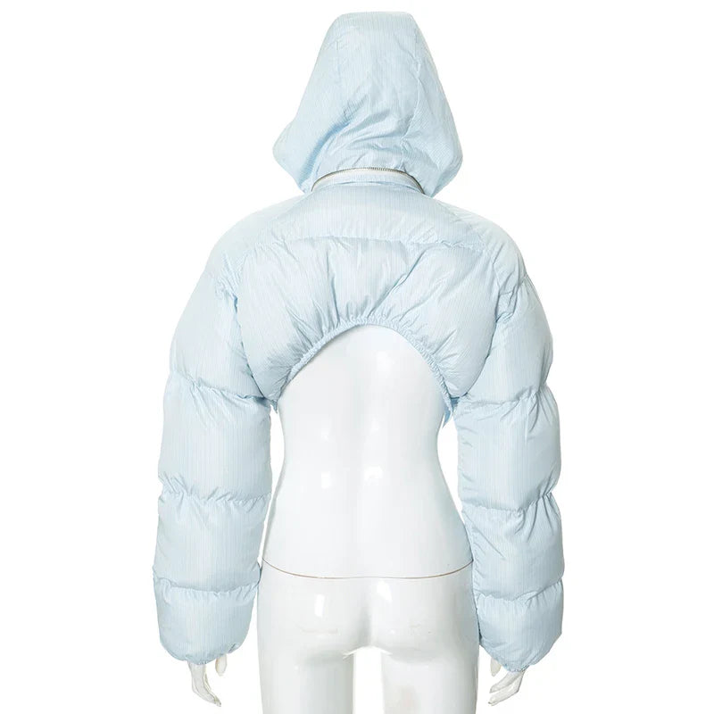 Puffer Jackets- Sky Hug Asymmetrical Jacket- - IndioGear.com