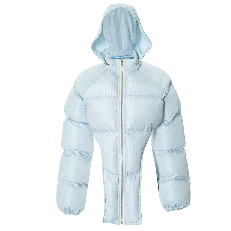 Puffer Jackets- Sky Hug Asymmetrical Jacket- - IndioGear.com