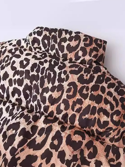 Puffer Jackets- The Leopard Puffer Jacket for Women- - IndioGear.com