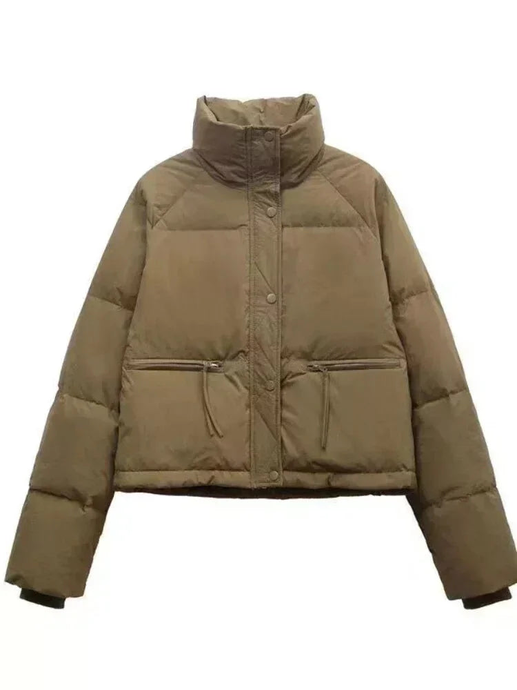 Puffer Jackets- Winter Women's Puffer Jacket- Mocha Brown- IndioGear.com