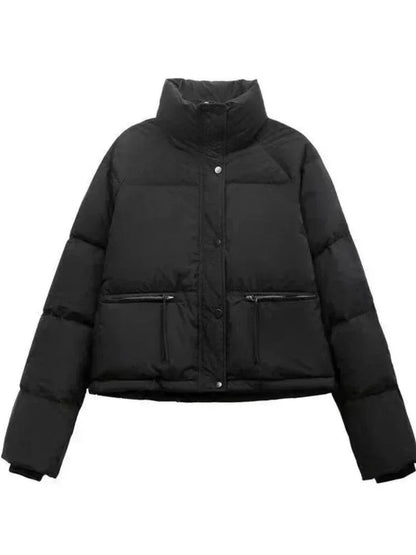 Puffer Jackets- Winter Women's Puffer Jacket- Black- IndioGear.com