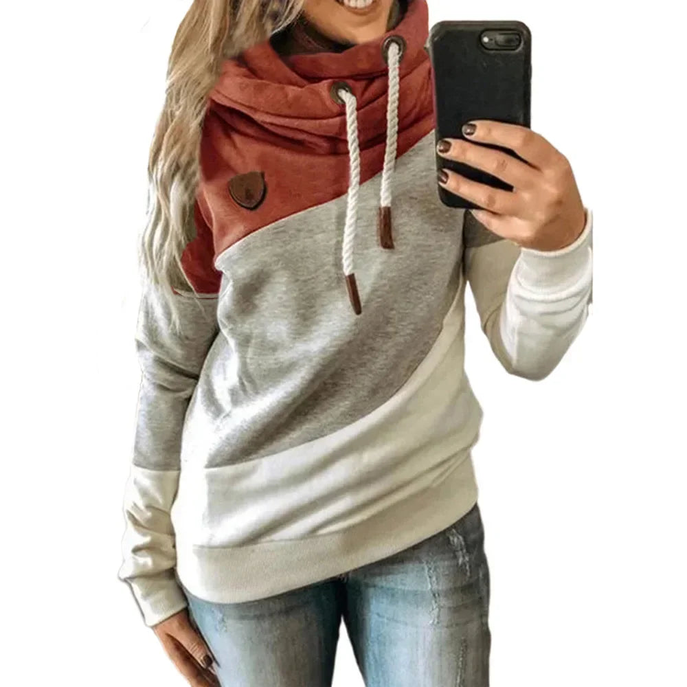 Pullover Hoodies- Thick Warm Color Block Pullover Hoodie Sweatshirt- Pattern8- IndioGear.com