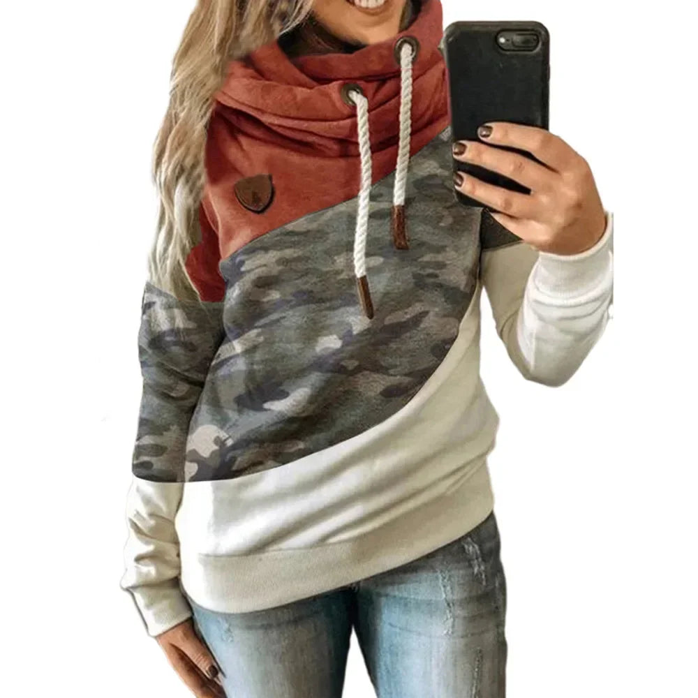 Pullover Hoodies- Thick Warm Color Block Pullover Hoodie Sweatshirt- Pattern25- IndioGear.com