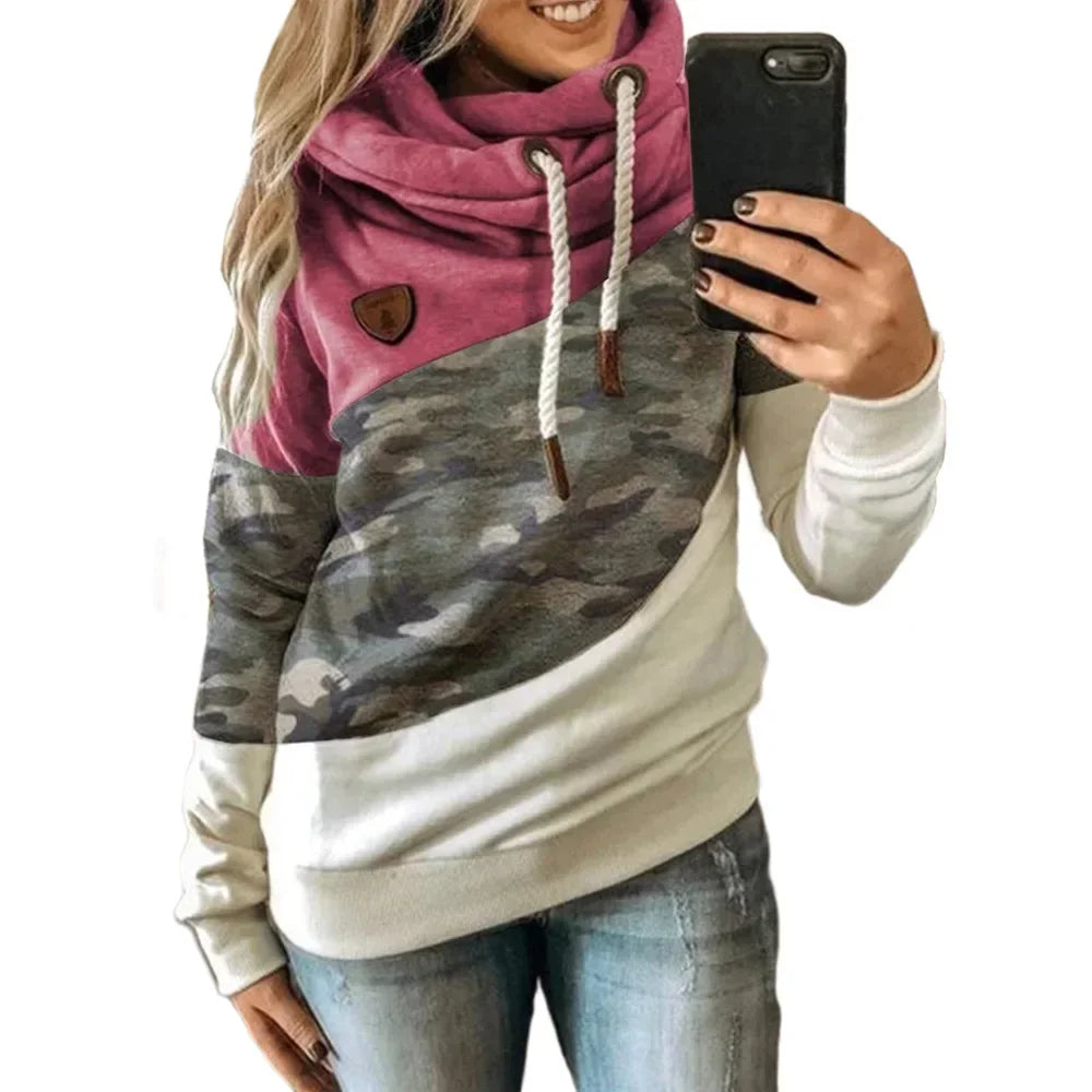 Pullover Hoodies- Thick Warm Color Block Pullover Hoodie Sweatshirt- Pattern23- IndioGear.com