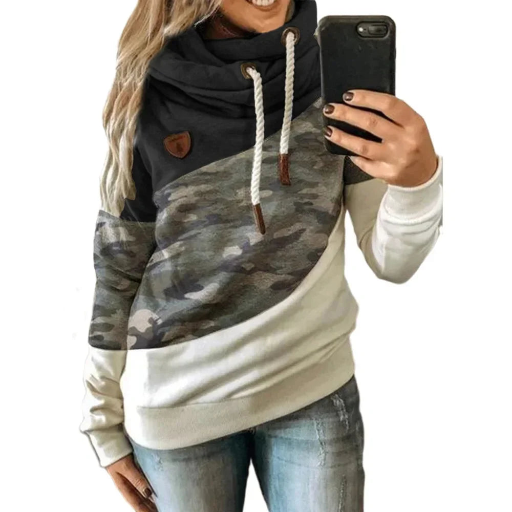 Pullover Hoodies- Thick Warm Color Block Pullover Hoodie Sweatshirt- Pattern27- IndioGear.com