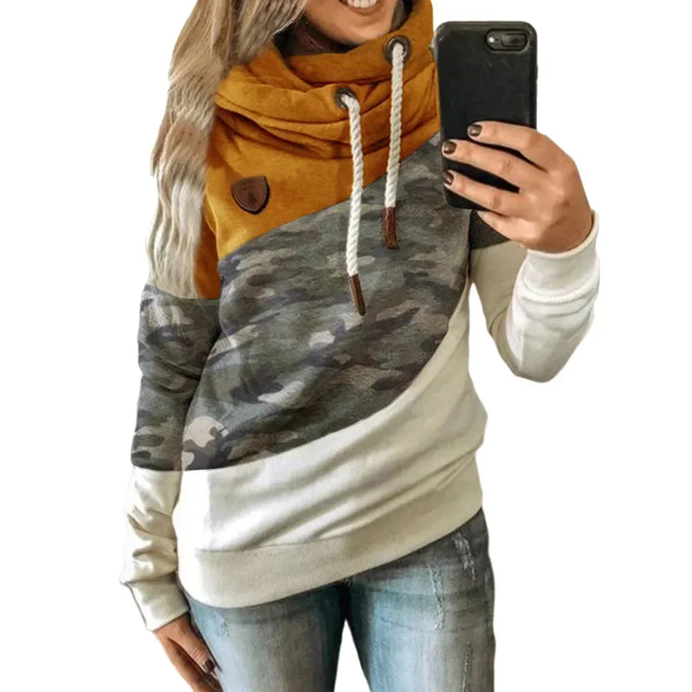 Pullover Hoodies- Thick Warm Color Block Pullover Hoodie Sweatshirt- Pattern17- IndioGear.com