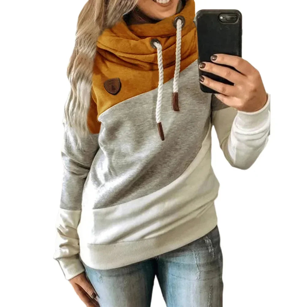 Pullover Hoodies- Thick Warm Color Block Pullover Hoodie Sweatshirt- Pattern2- IndioGear.com