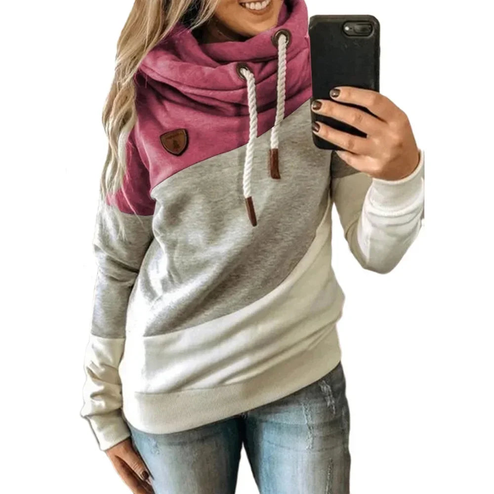 Pullover Hoodies- Thick Warm Color Block Pullover Hoodie Sweatshirt- Pattern9- IndioGear.com