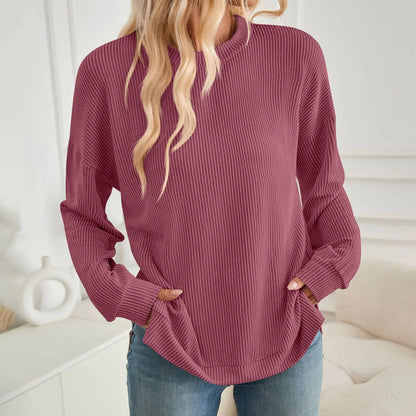 Pullover Sweaters - Autumn Essential Ribbed Pullover Sweater Tops