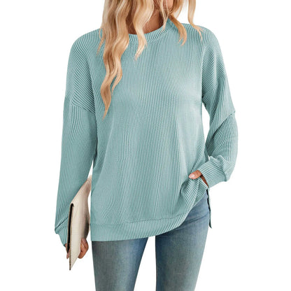 Pullover Sweaters - Autumn Essential Ribbed Pullover Sweater Tops