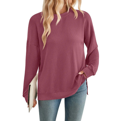 Pullover Sweaters - Autumn Essential Ribbed Pullover Sweater Tops