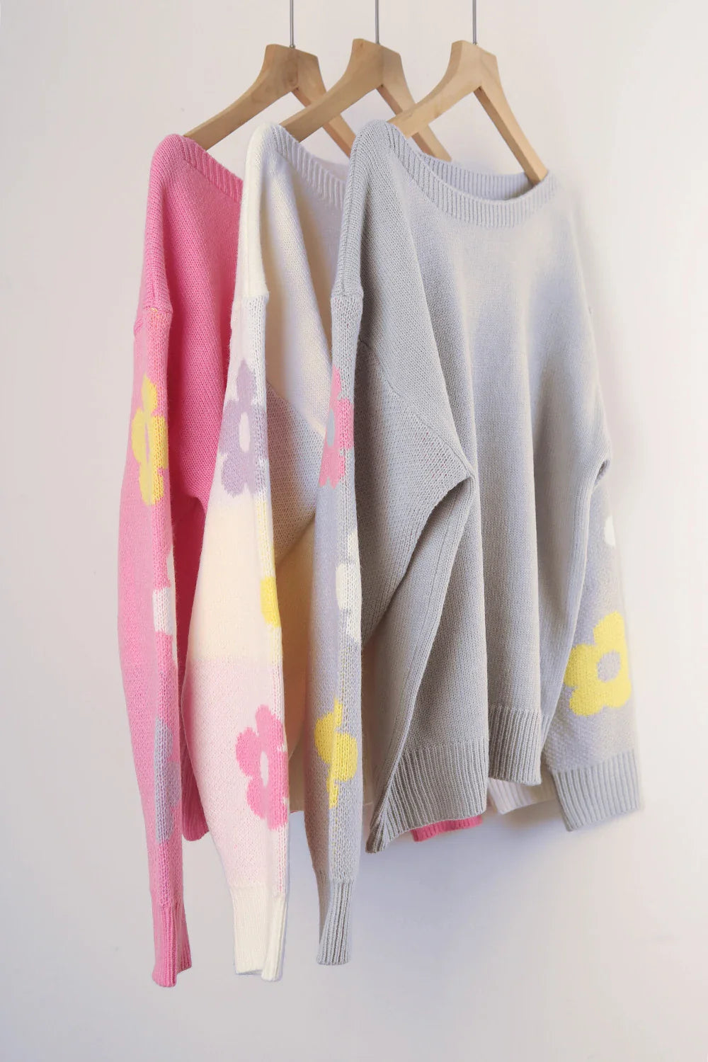 Pullover Sweaters - Chic Blossom Sleeve Pullover Sweaters