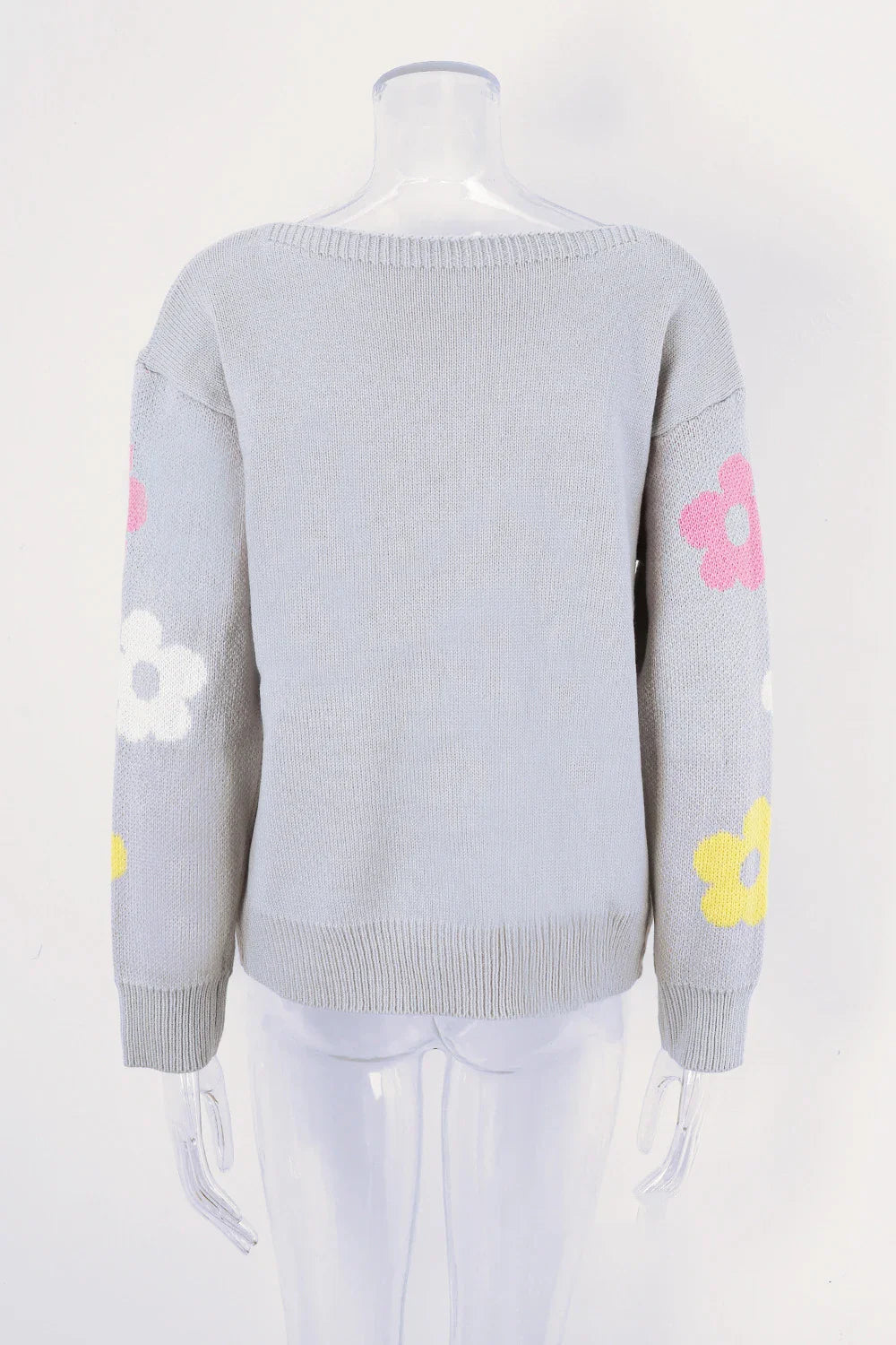 Pullover Sweaters - Chic Blossom Sleeve Pullover Sweaters