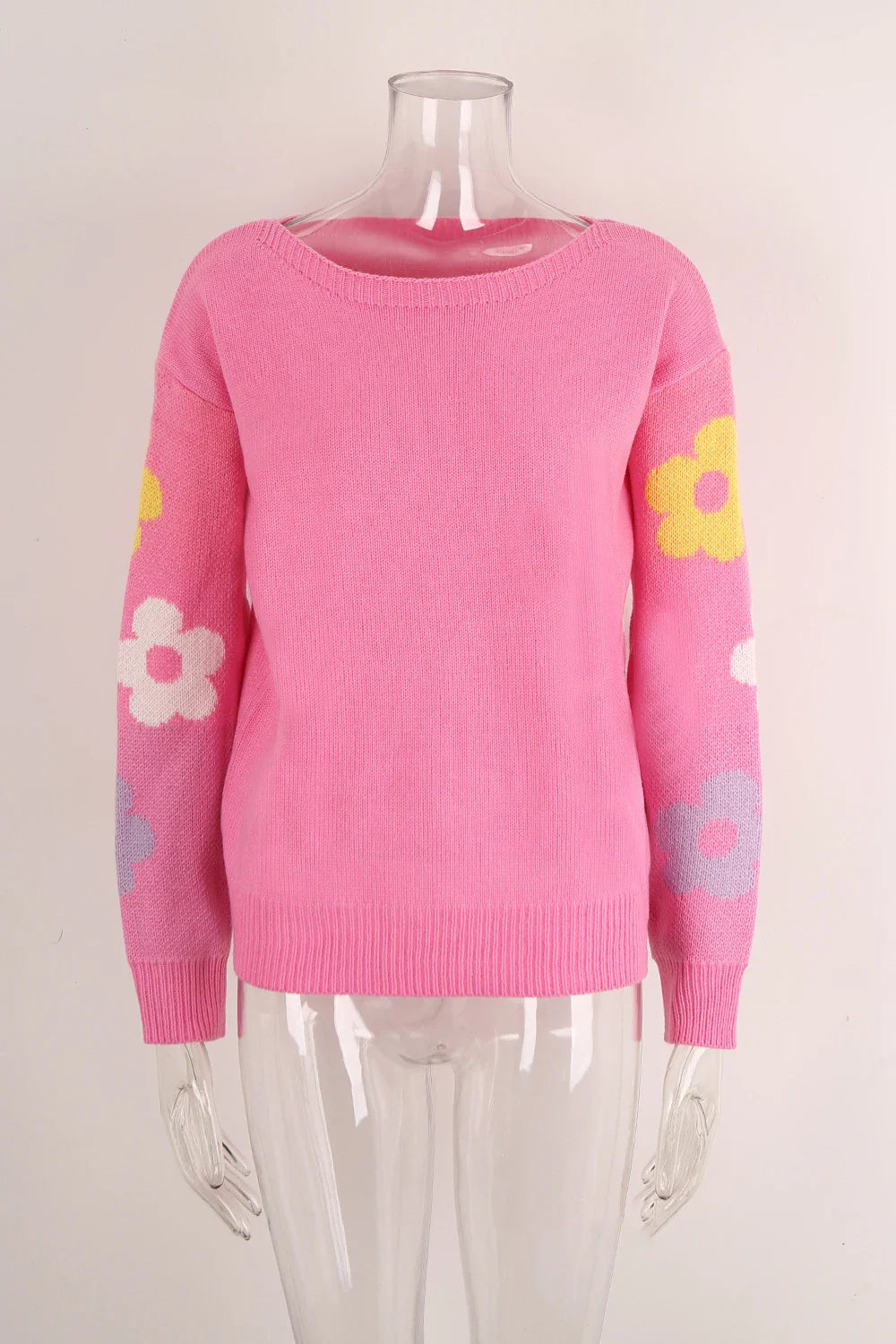 Pullover Sweaters - Chic Blossom Sleeve Pullover Sweaters