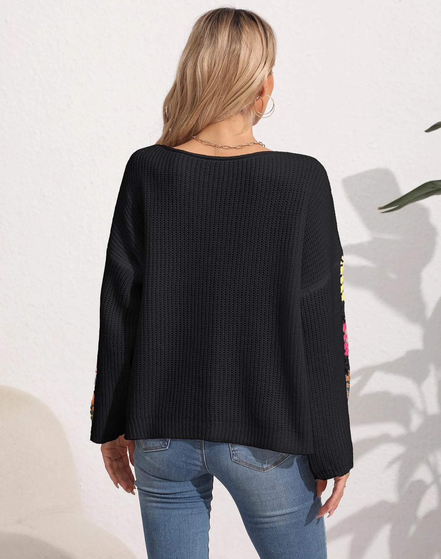 Pullover Sweaters- Folk Embroidered Cozy Pullover- - IndioGear.com