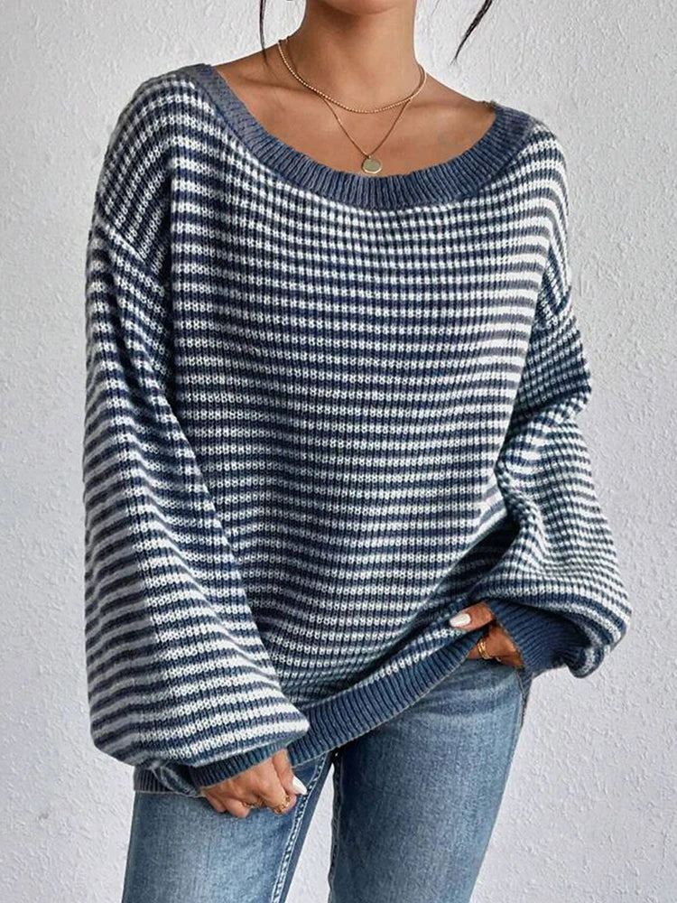 Pullover Sweaters- Slouchy Diva Knit Top- - IndioGear.com