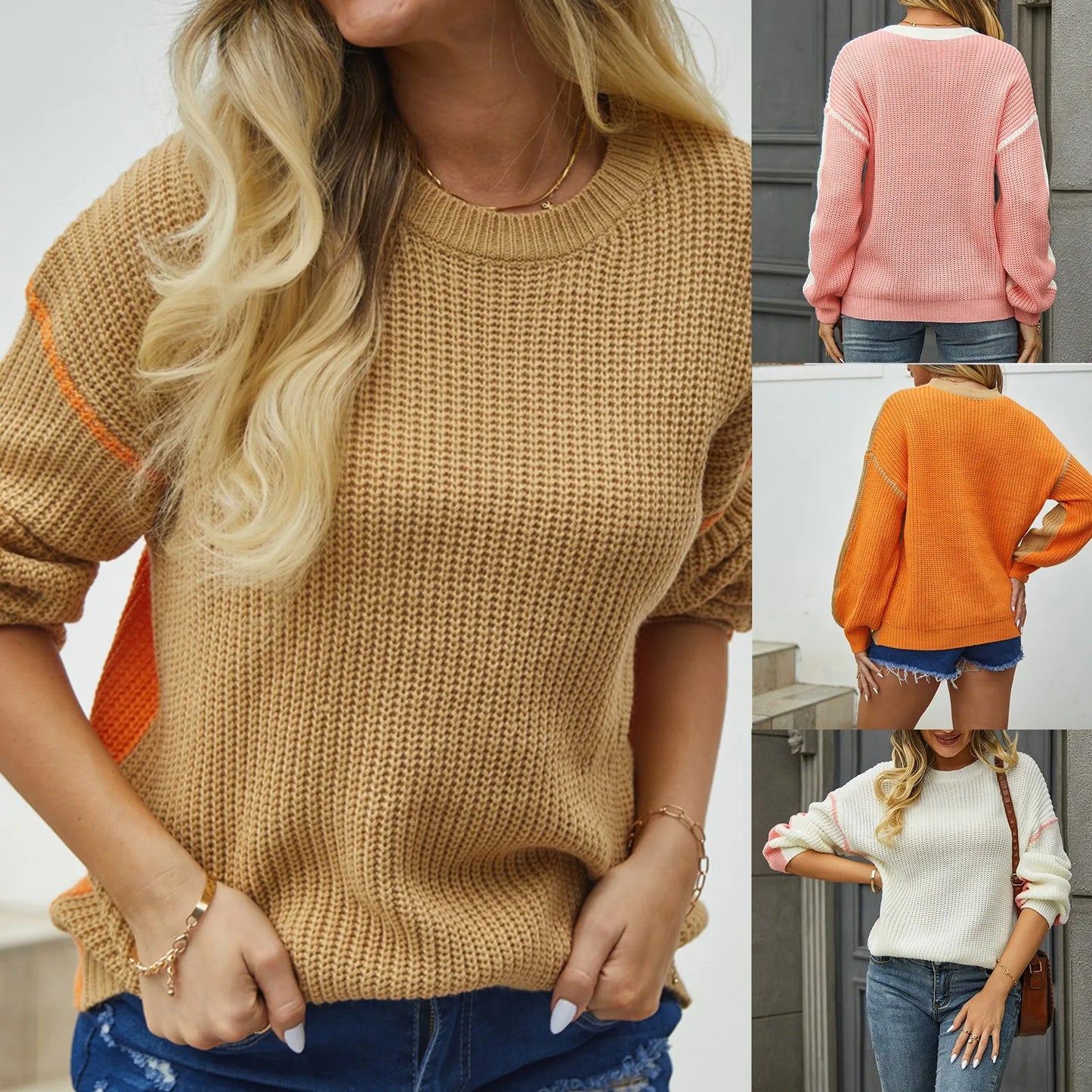 Pullover Sweaters- Snug and Stylish Knit Sweater - Seasonal Staple- - IndioGear.com