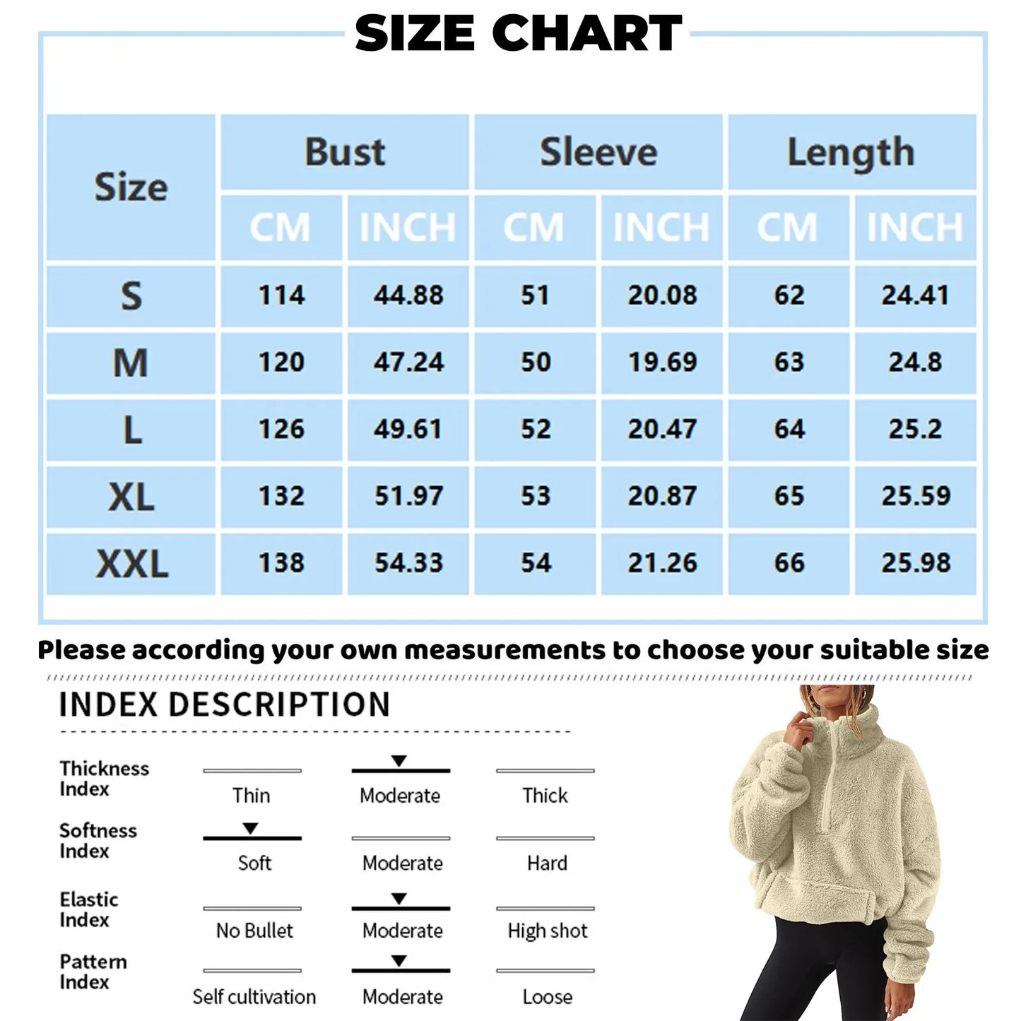 Pullovers- Fleece Winter Pullover Plush High-Neck Sweatshirt for Women- - IndioGear Women Clothing